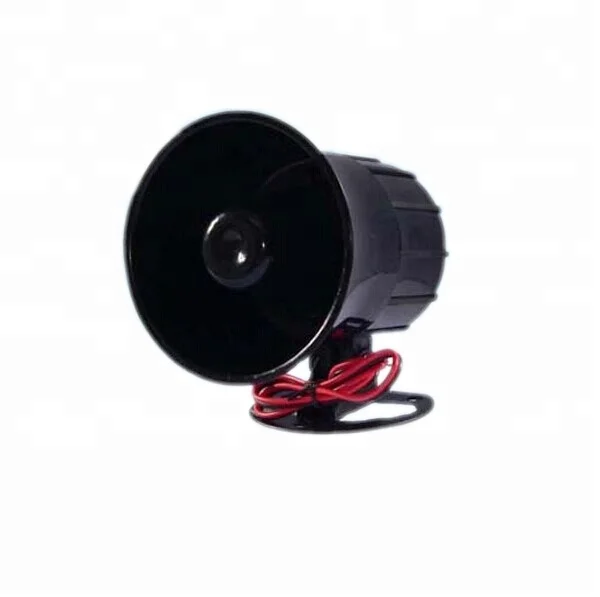Demeras Sirena ES-626 de Alarma de bocina Fuerte de Cable de 110 dB CC con Altavoz de Sirena Compatible con Seguridad para Exteriores 