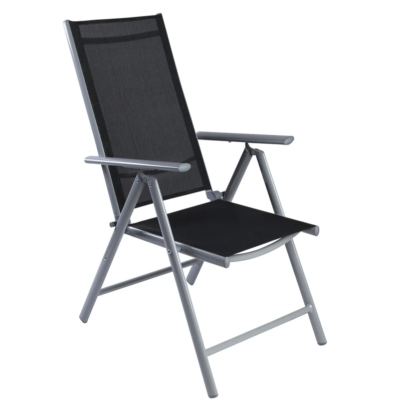 foldable aluminum webbed lawnbeach chair