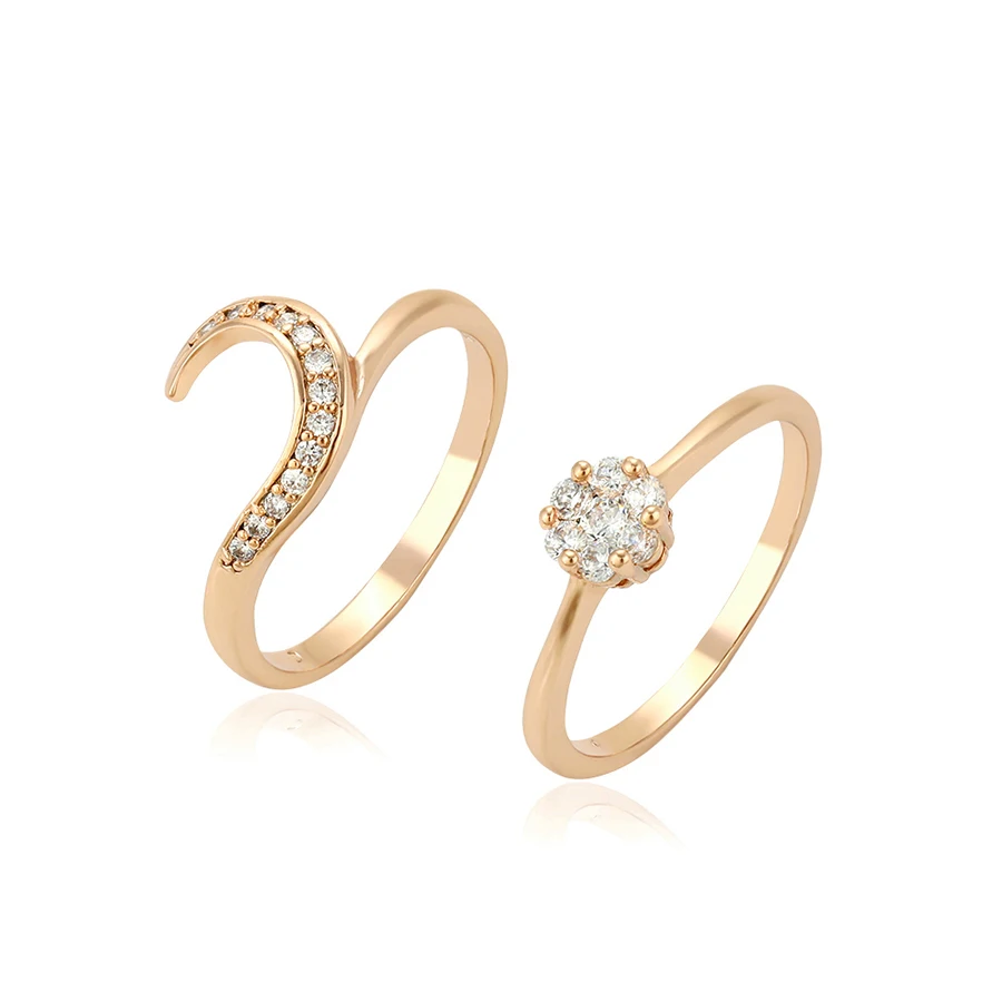 

12991 xuping hot sale wedding ring set, elegant 18k gold plated finger ring for women