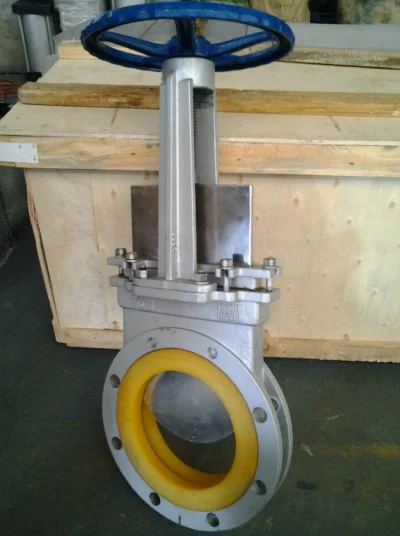 6 inch polyurethane seal bidirectional knife gate valve with