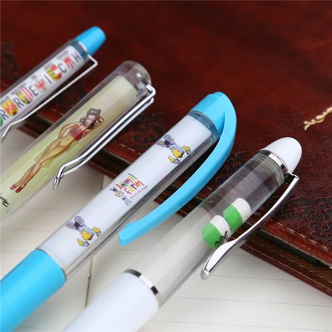 Wholesale Customizable 2D PVC Oil Liquid Floating Lamy Ballpoint