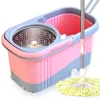 Two wheels Stainless Steel Rolling magic Spin Mop with 2 Microfiber Mop Heads