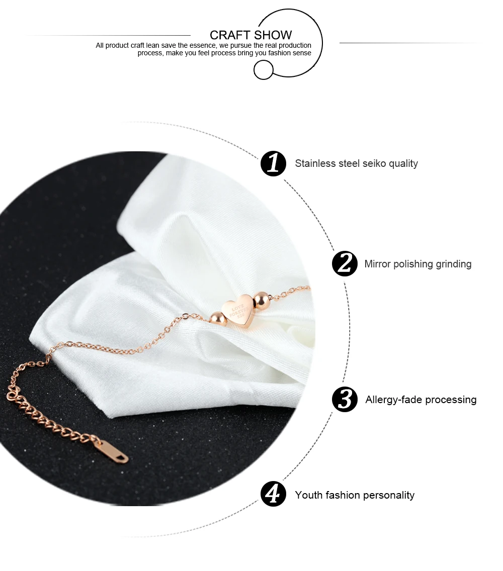 Wholesale UK Unique Women Heart Charm Thin Silver Bracelet Chain With Charm