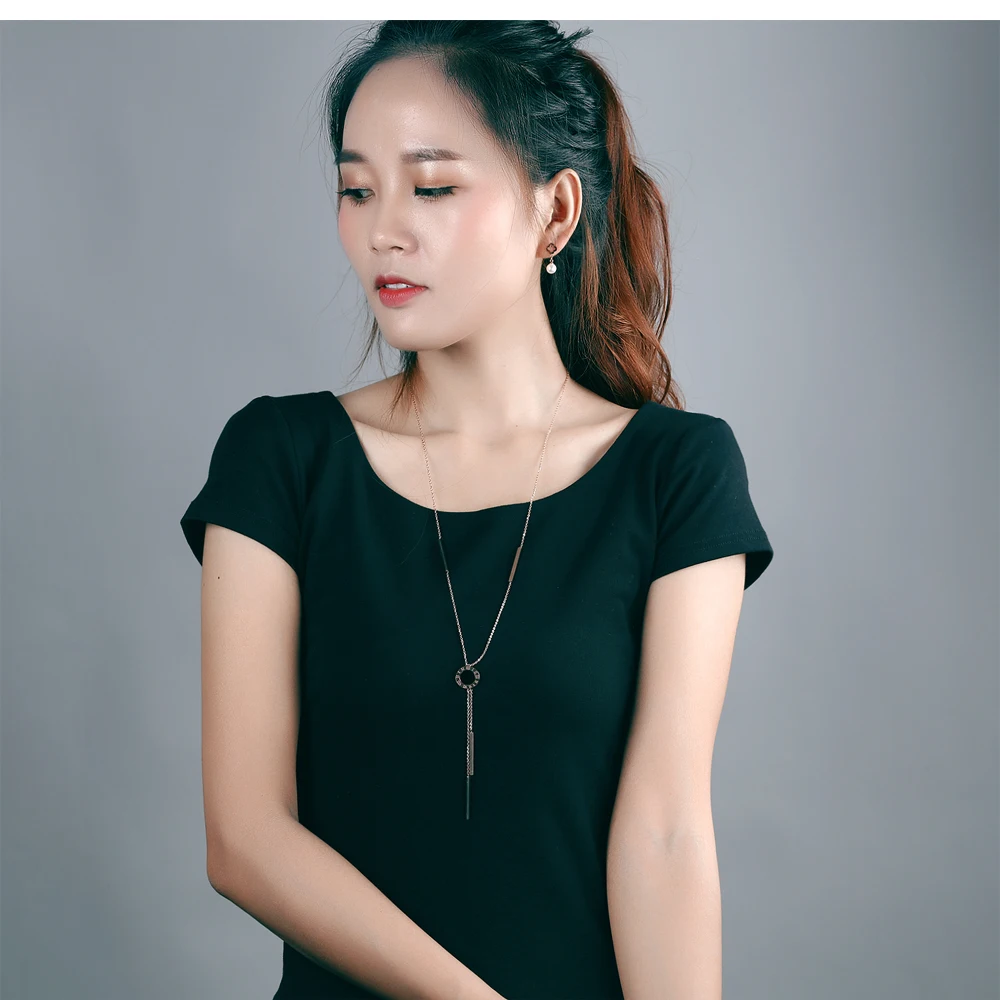 Innovative Products 2018 Female Fashion Gold Thin Fancy Long Chain Necklace For Women