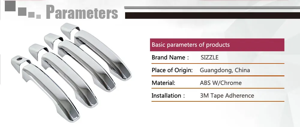 Door Handle Cover For Chevrolet Silverado 1500 2500 3500 HD Crew Cab Chrome Plated Parts And Accessories New Item FREE Shipping a.jpg