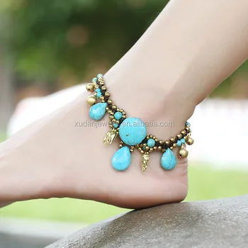 stone anklets and bead anklets