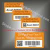 Custom Printing Asset Labels With QR code,Barcode Property Tags With Numbers,Tamper Evident Asset Sticker Labels China Supply