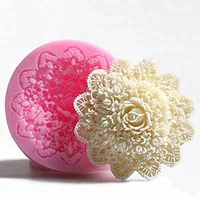 

Rose Design Silicone Lace Cake Mould for Handmade Soap Cake Jelly Pudding Chocolate