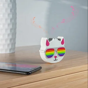 Free Shipping 2019 New Cute Mini Cat Radio Rainbow Rabbit Shape Portable PVC Wireless Bluetooths Speaker