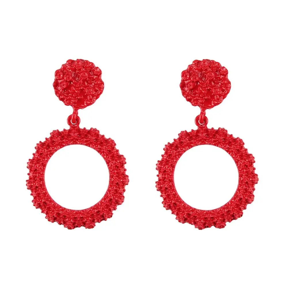 

18054 Dvacaman 2018 fashion trend multicolor creative personality stud Earrings Womens Jewelry Christmas Valentine's day, As picture