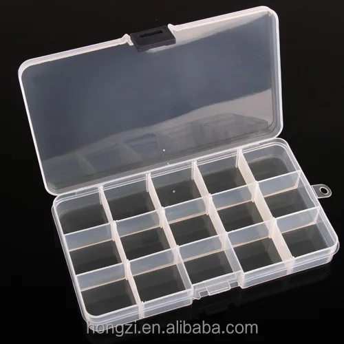 

Adjustable 1 PC 15 Cells Compartment Plastic Storage Bo Case Jewelry Bead Tiny Stuff Container