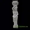 white marble girl statue and flower sculpture column man made women statue pillar