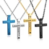 Fashion high quality blue multicolored statement cross necklace 2019