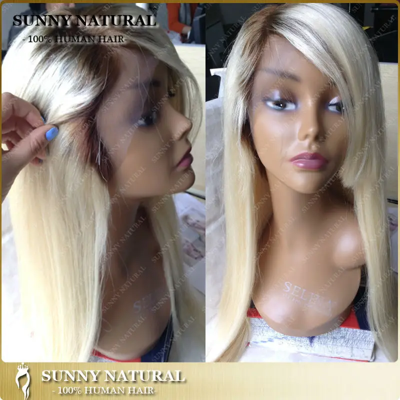 

Brazilian human hair wigs 24 ombre color straight lace front wigs with bangs for women from qingdao, N/a