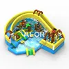 Inflatable Water Park Kids Wet Pool Slide Bounce Fun House used inflatable water slide for sale