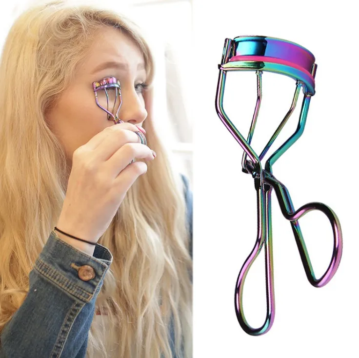 

Hot Make Up Tools Eyelash Makeup Accessories Full Size Stainless Steel Clips Eyelashes Mascara Tool Eyelash Curler, Rainbow