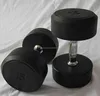 Muscle training exercises Rubber Coated fixed round head dumbbell for Gym Club use AMA-9939H
