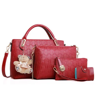 

2019 new model handbags for women gender 4 pieces bag sets cheap