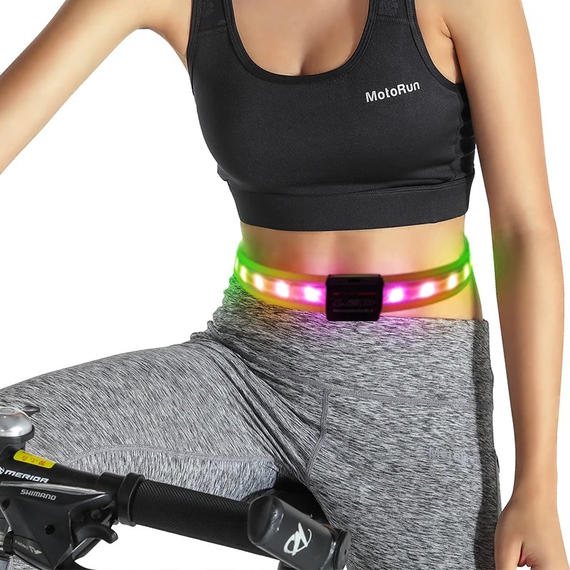 Led Waist Elastic Belt Led Reflective Waistband For Running Cycling