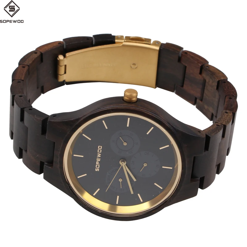 

China manufacturer rosewood watches quartz brand wooden couple watch, Maple/bamboo/red sandal