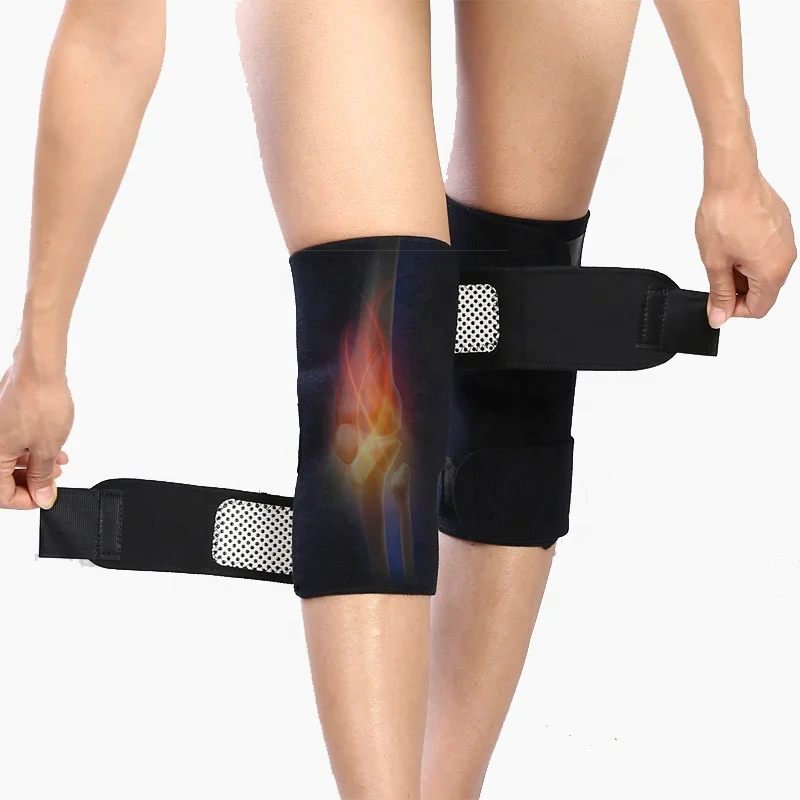 

Four seasons unisex knee support self-heating thermal magnetic knee pads, Black