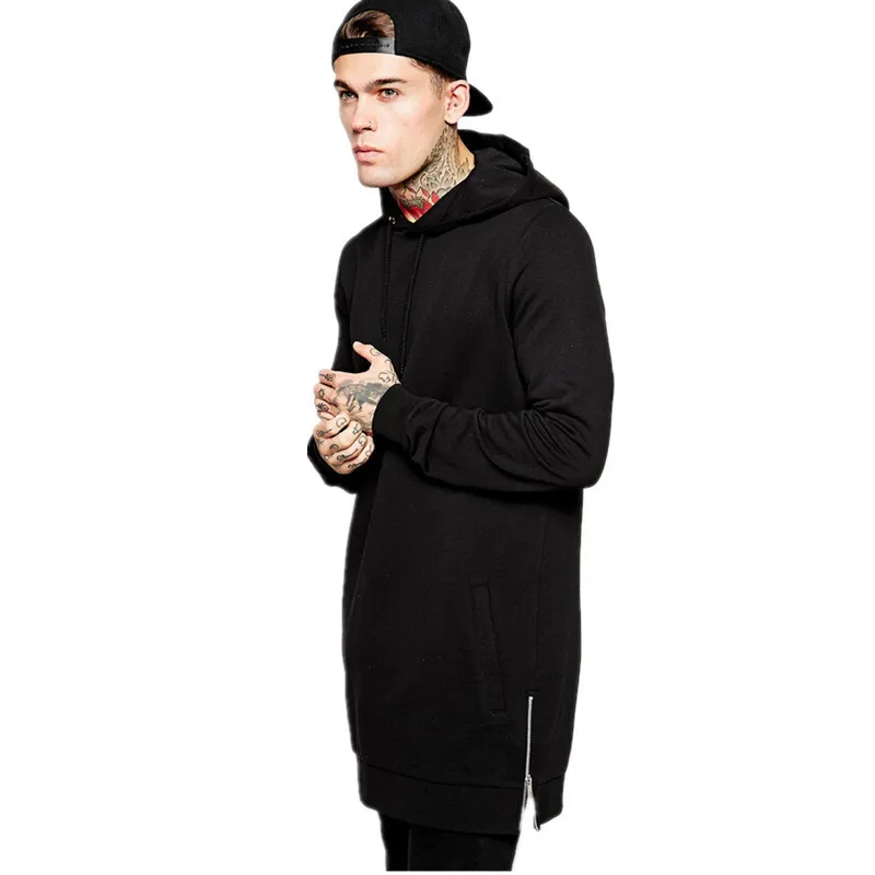 

Top High Mens Fashion Collar Custom Printed Hoodie Plain Black Zipped Hoodie String Thick Winter Clothing