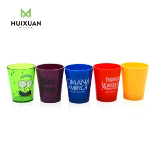 Image of High quality thick bottom 15ml 30ml clear small plastic glass shot cups shot glass wine glass cup