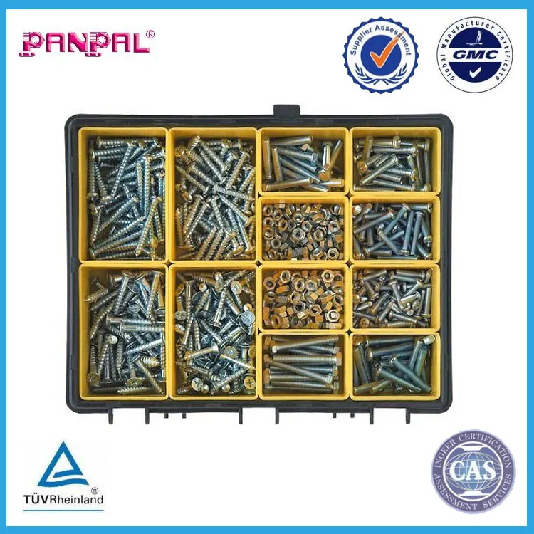 BSCI Approved China Factory Hardware 650PC Nut Bolt Washer Assortment supplier