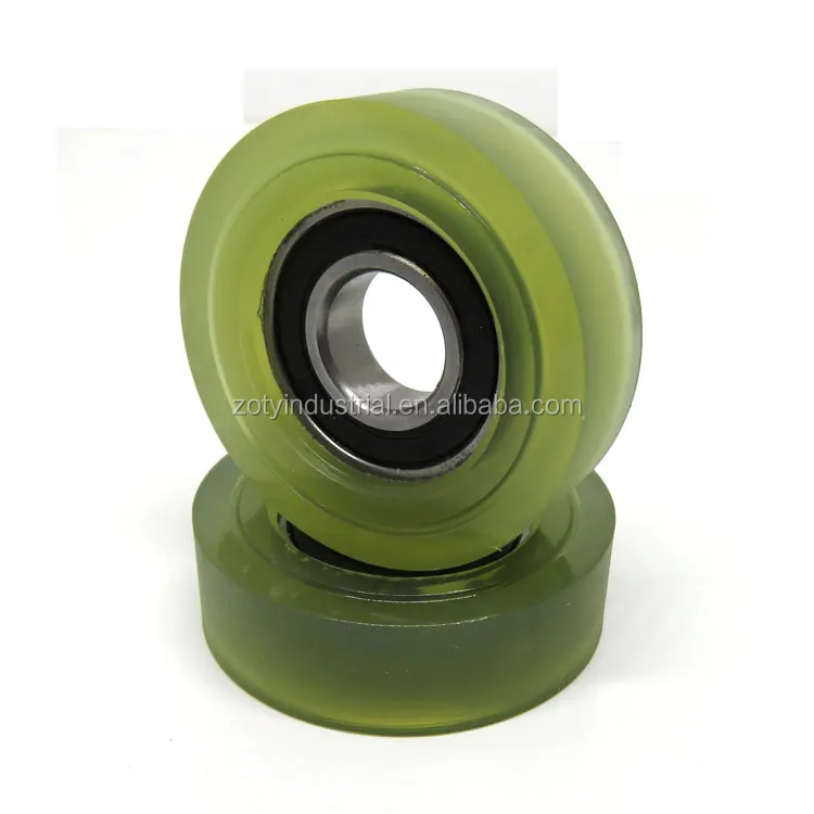 6000RS 10x64x18mm double bearings stainless steel polyurethane roller for outdoor swimming pool