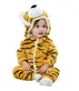 2018 popular cute tiger animal Cosplay Clothes, Soft baby Flannel Romper Animal kigurumi Pajamas