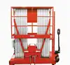 16m Multi Mast Aluminum Profile Aerial Work Platform with Motorized Wheel