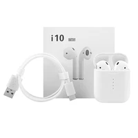 

2019 newest wireless earphone i10 TWS super stereo wireless earbud with charging box earbuds i10s