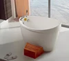 Small bathtub sizes freestanding seamless acrylic bath, oval small bathtub with seat, Japanese bathtub