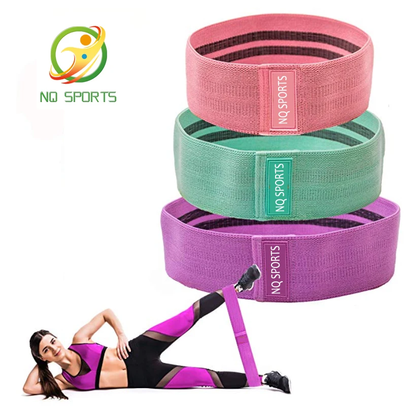 

yoga pilates fitness equipment fitness resistance band stretch expander for exercise fabric elastic band, Customized color