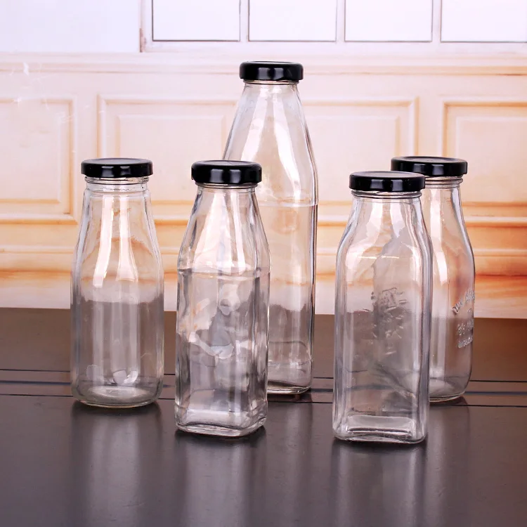 250ml french square beverage glass bottle wholesale