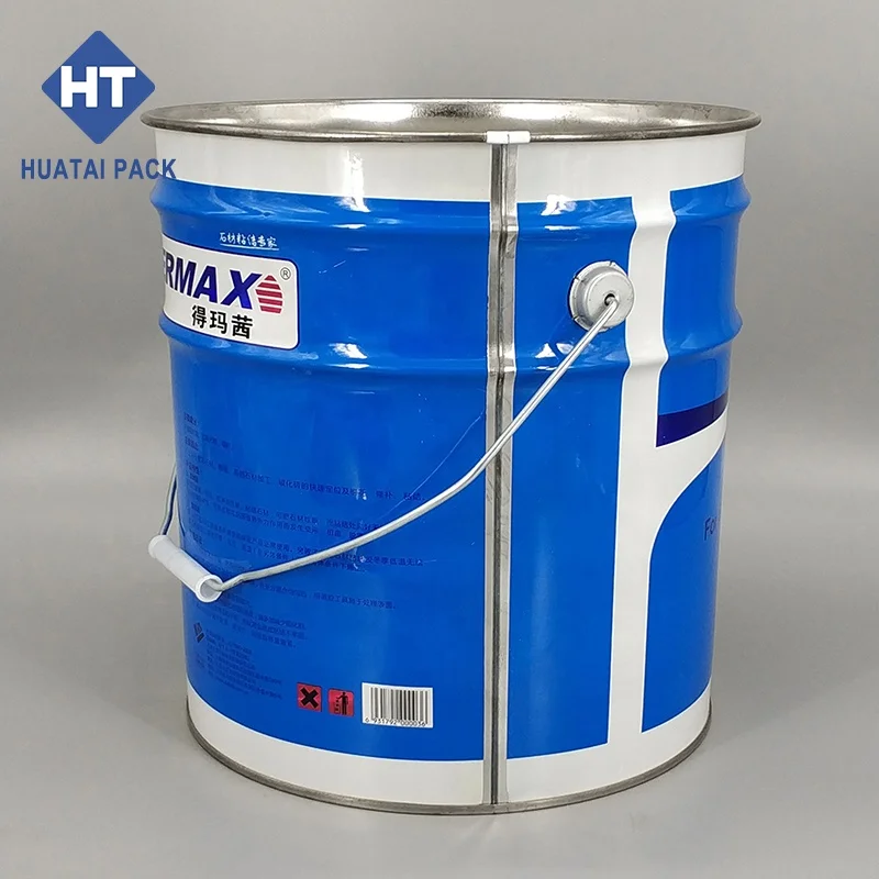 Download 10 Liters Paint Bucket Open Head,10l Tinplate Packaging Pail With Lug Lid And Metal Handle - Buy ...