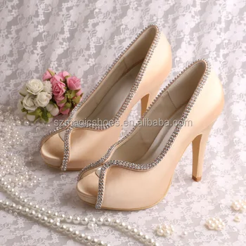 champagne color wedding shoes