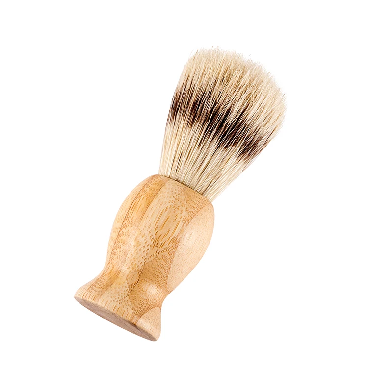 New Fashion Small Wood/bamboo Handle Bristle Shaving Kit For Hotels