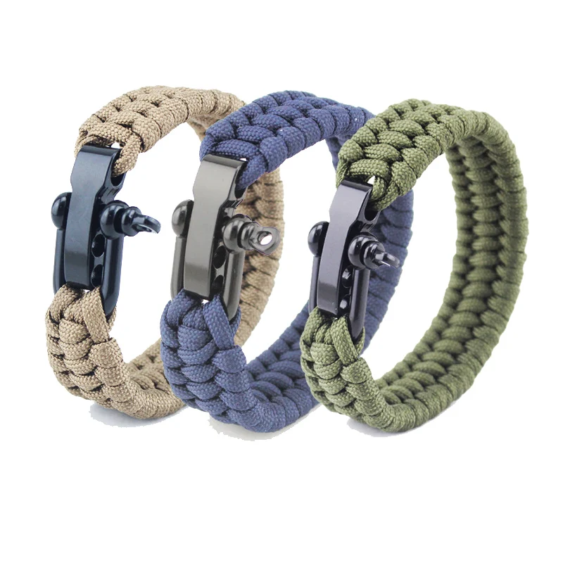 Waterproof Outdoor survival tools handmade Paracord Bracelet for camping survival Climbing,