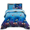Comfortable king size queen size duvet cover with ocean/grassland/rose/panda pattern