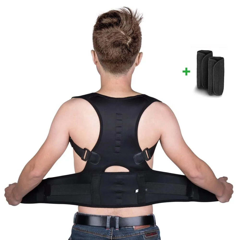 

Adjustable Magnetic Shoulder Upper Posture Back Corrector Support Brace as seen on the TV, Black;blue;white