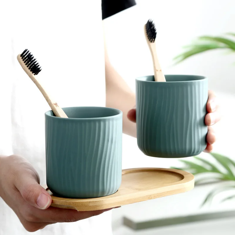 Biodegradable Bamboo Tooth Brush Holder Toothbrush Cup
