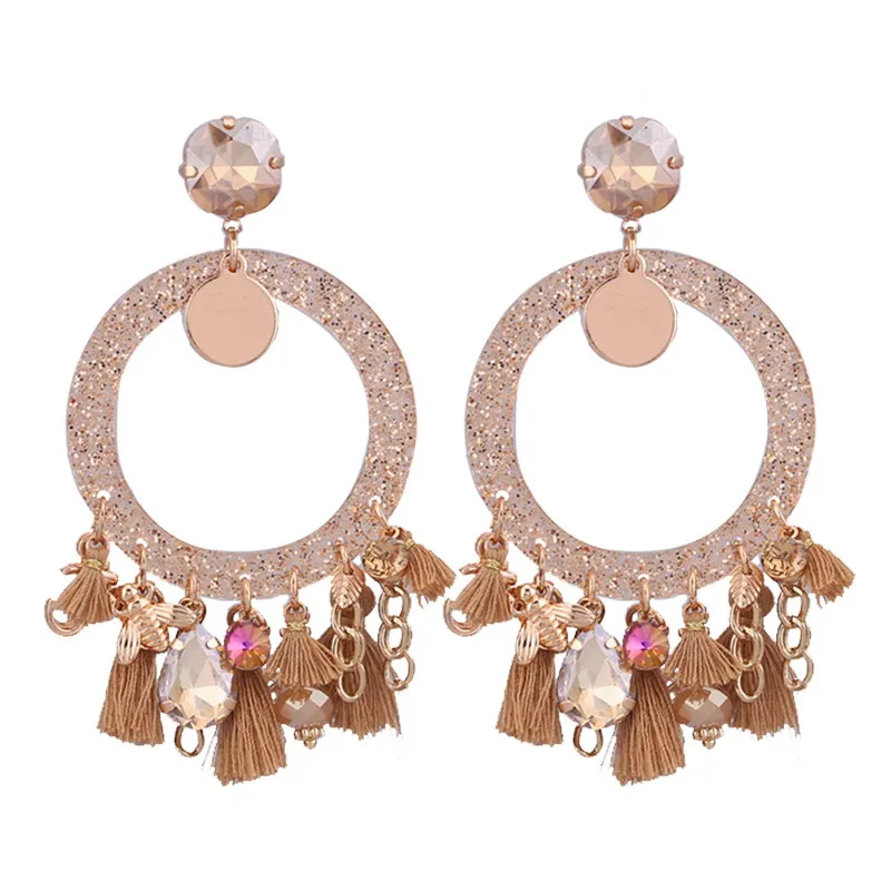 

Brincos Oorbellen Women Boho Drop Dangle Fringe Earrings Long Ethnic Statement Tassel Earrings Jewelry Charms, 10 color