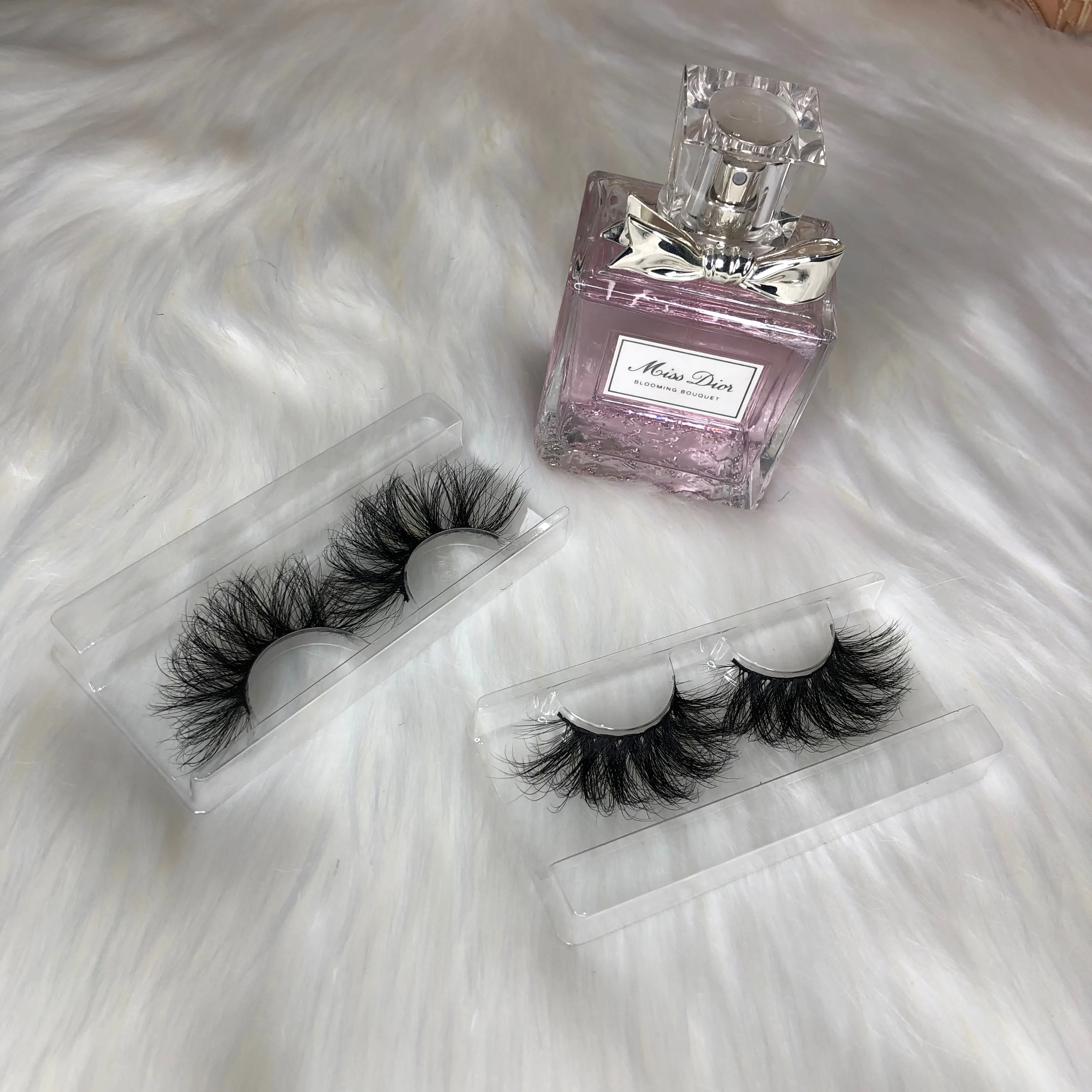 
Custom Own Brand thick dramatic eyelashes long soft 3d 25mm mink eyelash with high quality 
