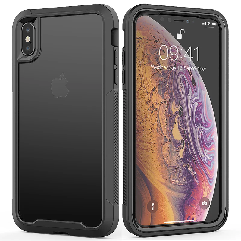 Bulk Phone Cases For iPhone X Case Clear, Full Transparent Back Cover Case For iPhone Xs Max