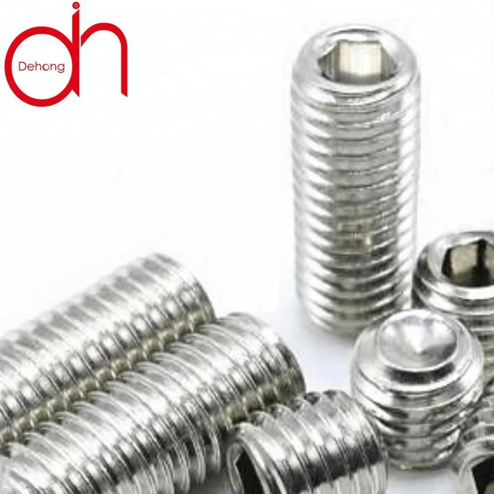
Hot sale DIN 916 hex socket with cone point stainless steel set screws for heavy industry 