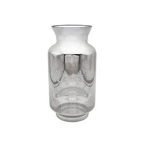 Image of Modern home decor colorful large big clear glass angel flower bottle vase for wed decor
