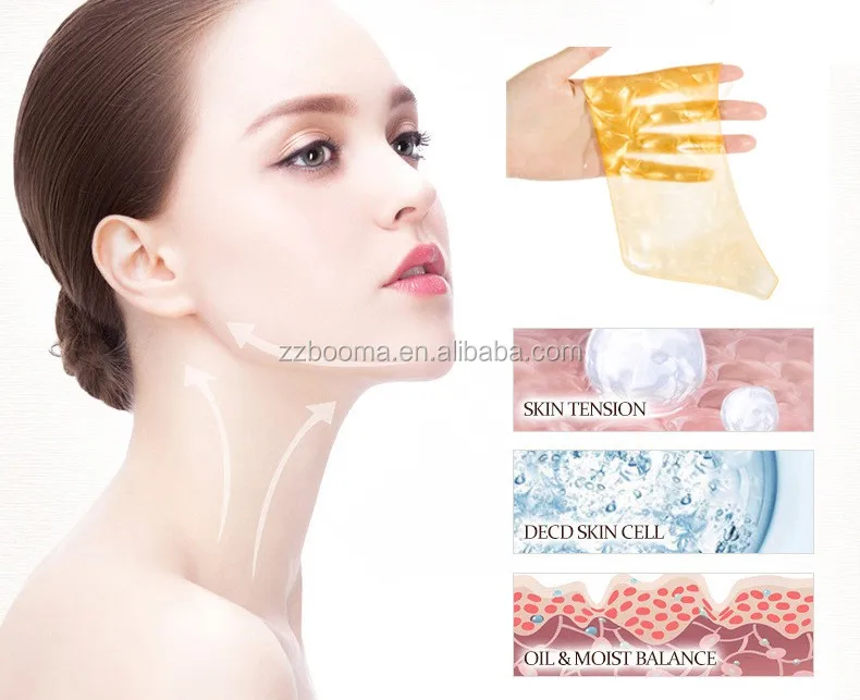 100 Natural Neck Firming Mask Antiwrinkle Collagen Gold Powder