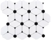 Octagon Dan white marble mixed Hexagon Nero Marquina premium mosaics tile