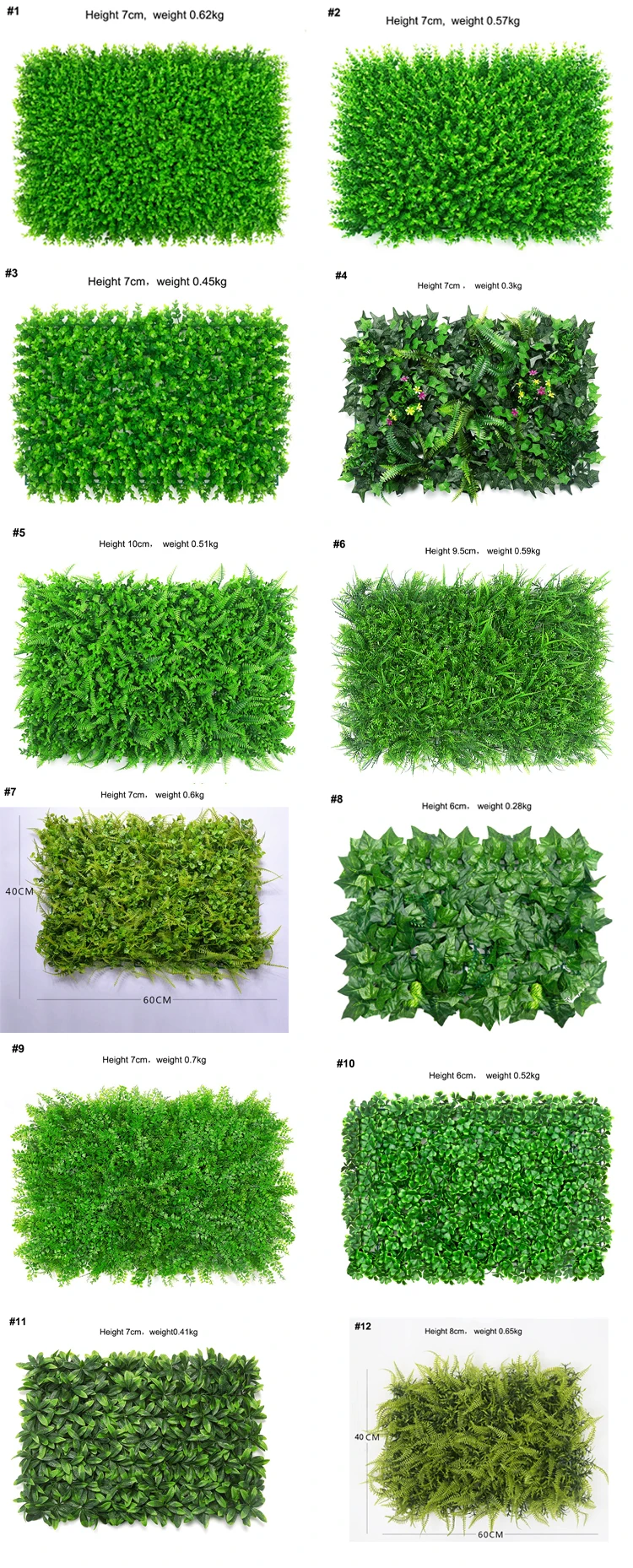 High Quality Artificial Grass Plant Wall Decor Artificial Green Living